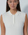 Madelene White Cable Knit Sleeveless Polo Shirt image 3