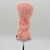 Just4Golf Pink Sherpa Hybrid Headcover w/ White Trim