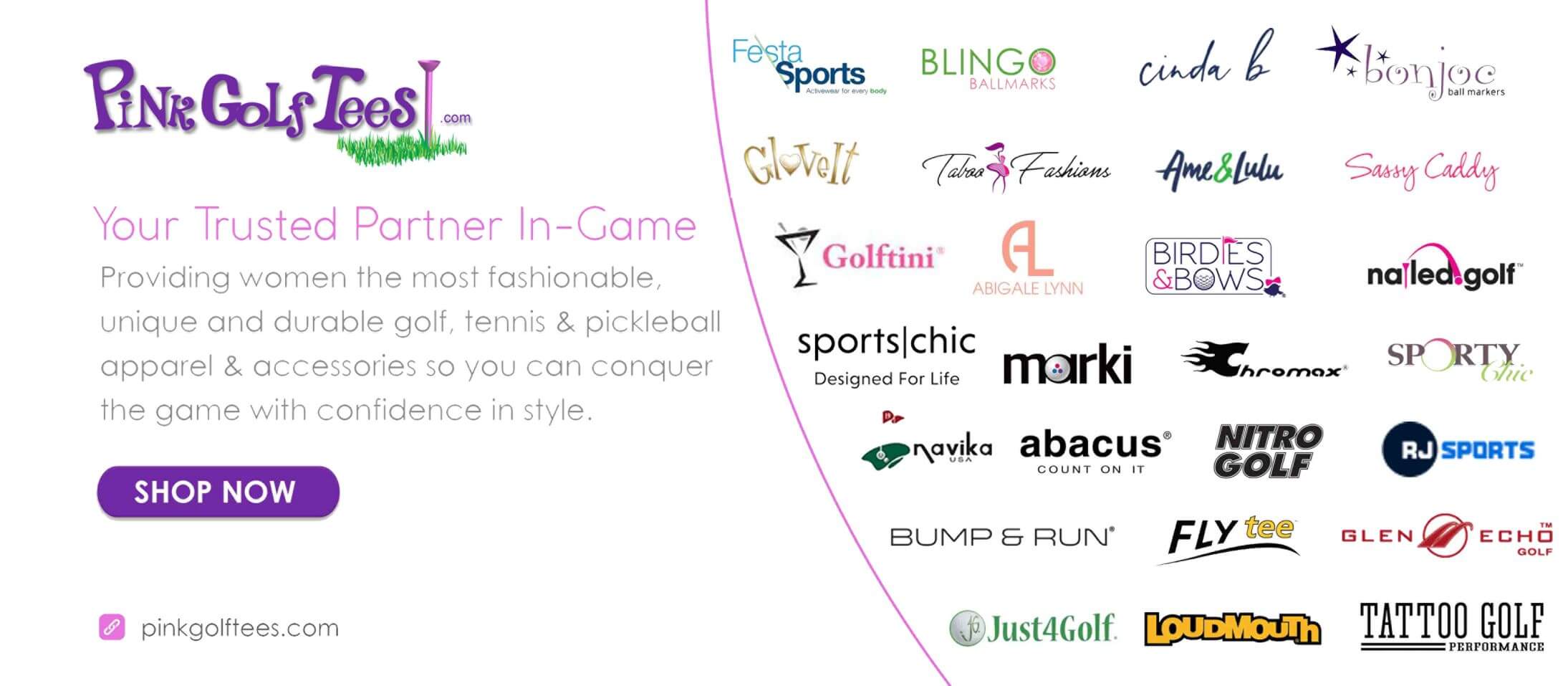 Women's Sports Store - Golf, Tennis, Pickleball, and Other Sports Bags,  Apparel and Accessories for Sale from Pink Golf Tees