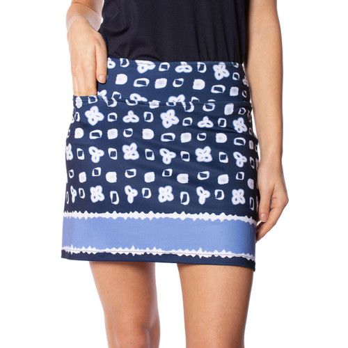Jupe de golf GOLFTINI rose vif noir à fleurs WANDERLUST taille 00
