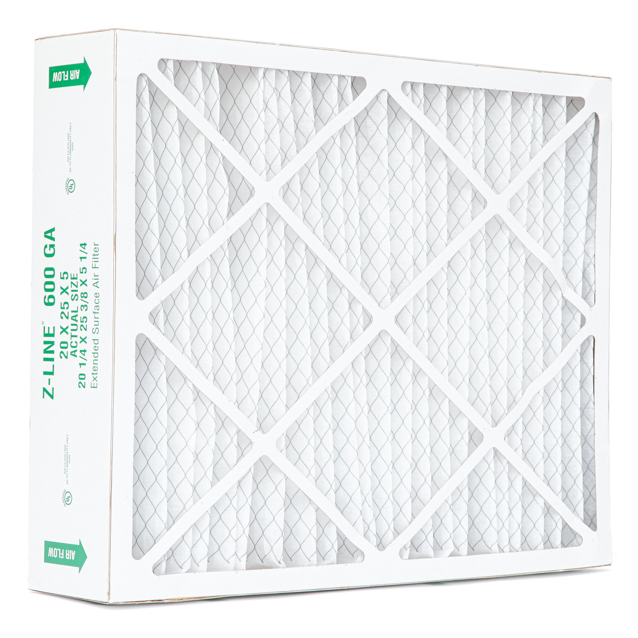 20x25x5 MERV 10 filters Glasfloss ZL 600 GA for Goodman and Amana