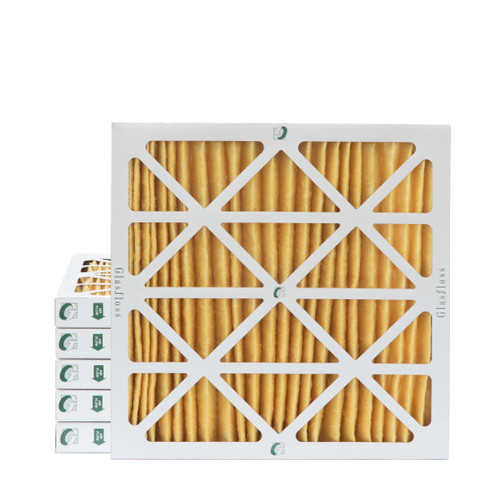 20x20x2 MERV 11 ( FPR 8-9 ) Pleated 2" Inch Air Filters for HVAC Systems by Glasfloss.  6 Pack
