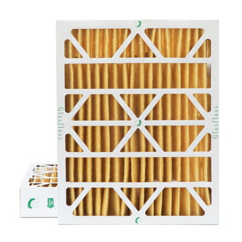 16x20x4 MERV 11 ( FPR 8-9 ) Pleated 4" Inch Air Filters for HVAC Systems by Glasfloss.  2 Pack.   Exact Size: 15-1/2 x 19-1/2 x 3-3/4