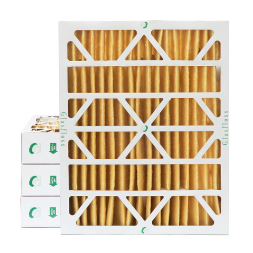 16x20x4 MERV 11 ( FPR 8-9 ) Pleated 4" Inch Air Filters for HVAC Systems by Glasfloss.  4 Pack.   Exact Size: 15-1/2 x 19-1/2 x 3-3/4