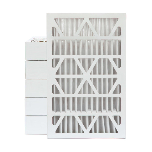 16x25x4 MERV 13 ( FPR 10 ) Pleated 4" Inch Air Filters for HVAC Systems by Glasfloss.  Case of 6.   Exact Size: 15-1/2 x 24-1/2 x 3-3/4