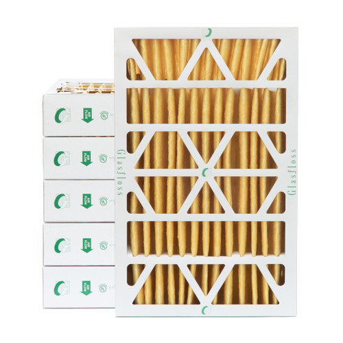 18x24x4 MERV 11 ( FPR 8-9 ) Pleated 4" Inch Air Filters for HVAC Systems by Glasfloss.  Case of 6.   Exact Size: 17-1/2 x 23-1/2 x 3-3/4