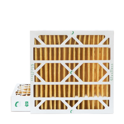 20x20x4 MERV 11 ( FPR 8-9 ) Pleated 4" Inch Air Filters for HVAC Systems by Glasfloss.  2 Pack.   Exact Size: 19-1/2 x 19-1/2 x 3-3/4