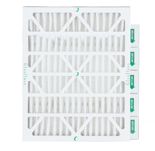 20x24x4 MERV 13 ( FPR 10 ) Pleated 4" Inch Air Filters for HVAC Systems by Glasfloss.  Case of 6.   Exact Size: 19-3/8 x 23-3/8 x 3-3/4