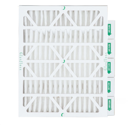 20x25x4 MERV 13 ( FPR 10 ) Pleated 4" Inch Air Filters for HVAC Systems by Glasfloss.  Case of 6.   Exact Size: 19-1/2 x 24-1/2 x 3-3/4