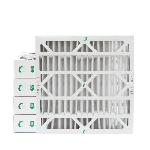 Glasfloss 20x20x4-3/8 MERV 10 Replacement HVAC filters for Honeywell air cleaners. Case of 5