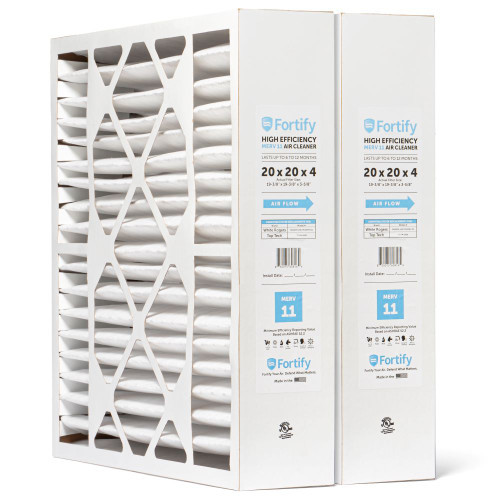 Fortify 20x20x4 MERV 11 Pleated Whole House Air Filter. (2-Pack)  Replacement for TopTech TT-FM-2020, White Rodgers FR1600M-108, FR1600M-111 | Actual Size 19.38 x 19.38 x 3.63 Fortify 20x20x4 MERV 11 Pleated Whole House Air Filter. (2-Pack)  Replacement for TopTech TT-FM-2020, White Rodgers FR1600M-108, FR1600M-111 | Actual Size 19.38 x 19.38 x 3.63