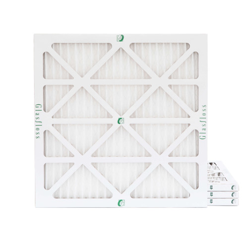 24x24x1 MERV 10 ( FPR 6-7 ) Pleated Air Filters for HVAC Systems by Glasfloss.  Box of 4