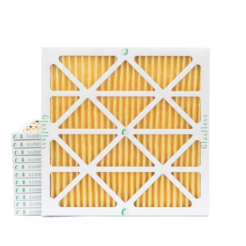 24x24x1 MERV 11 ( FPR 8-9 ) Pleated Air Filters for HVAC Systems by Glasfloss.  Case of 12