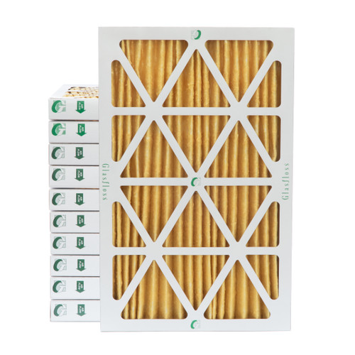 12x20x2 MERV 11 ( FPR 8-9 ) Pleated 2" Inch Air Filters for HVAC Systems by Glasfloss.  Case of 12