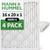 16x20x1 MERV 8 ( FPR 5-6 ) Pleated HVAC Filters for AC and Furnace by Mann+Hummel. Box of 4