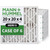 20x20x4 MERV 8 ( FPR 5-6 ) Pleated 4" Inch HVAC Filters for AC and Furnace by Mann+Hummel. Case of 6.   Exact Size: 19-1/2 x 19-1/2 x 3-3/4