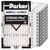 Parker 12x24x2 MERV 8 Xtreme Plus Self-Supported Pleated Air Filters.  Case of 12.  Actual Size: 11.375x23.375x1.75