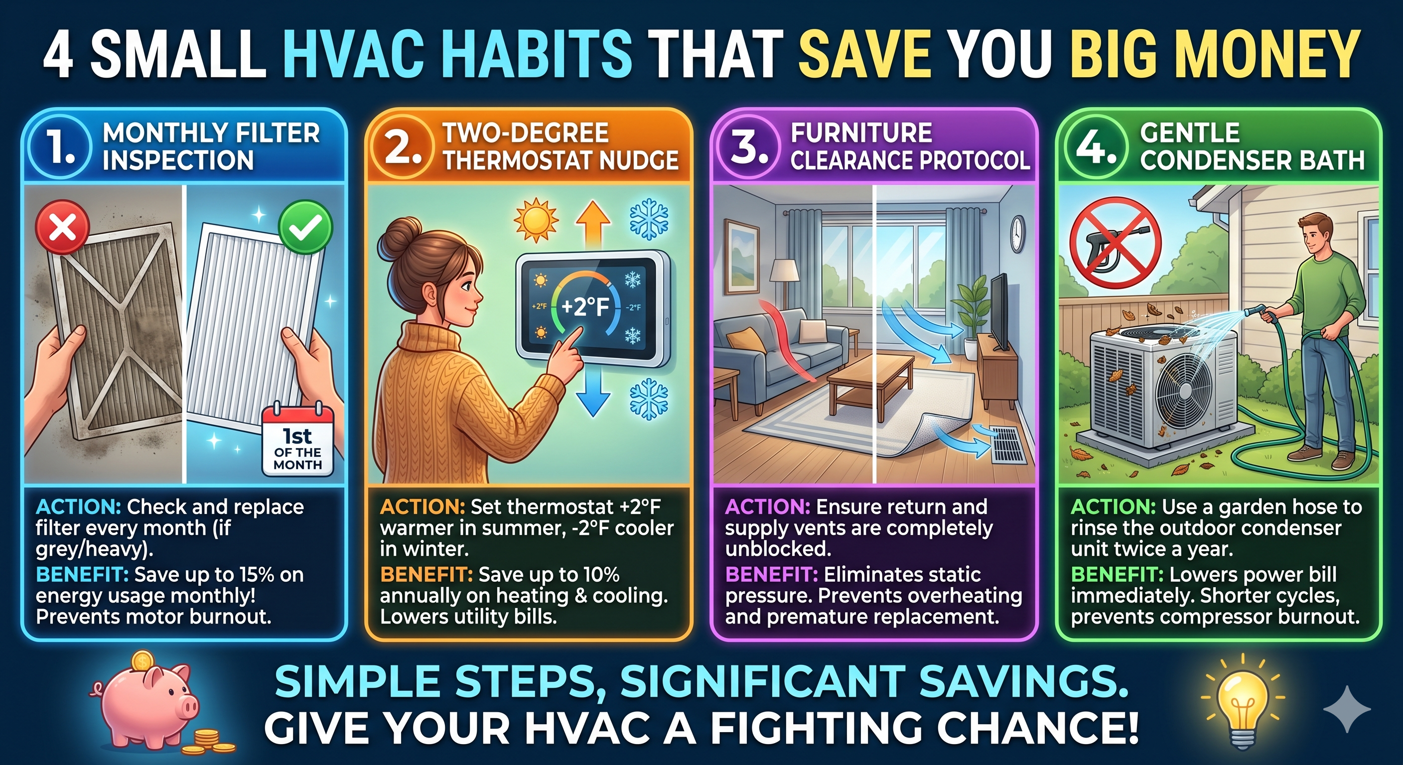 Small HVAC Habits That Save You Big Money
