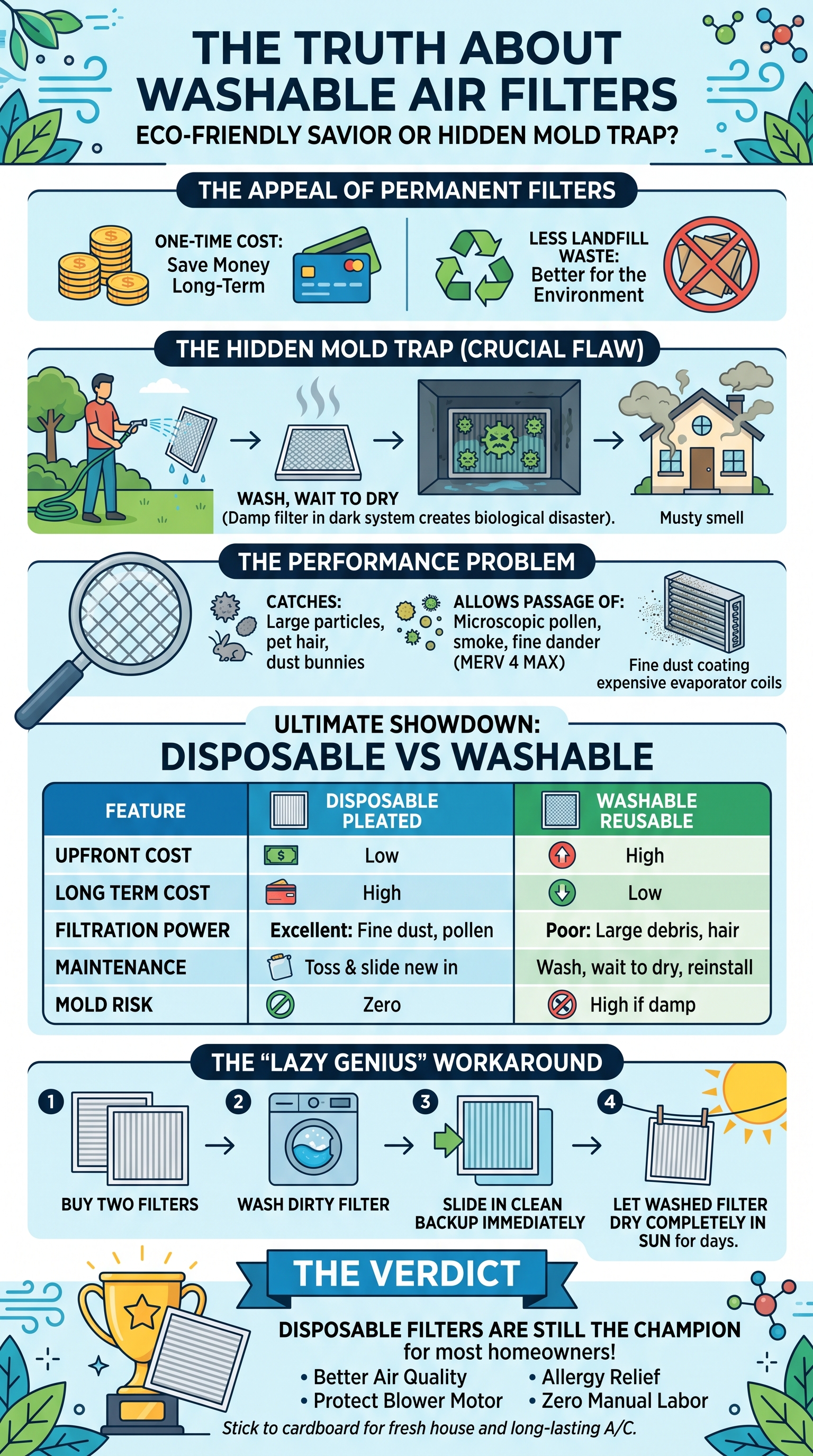 The Truth About Washable Air Filters: Eco-Friendly Savior or Hidden Mold Trap?