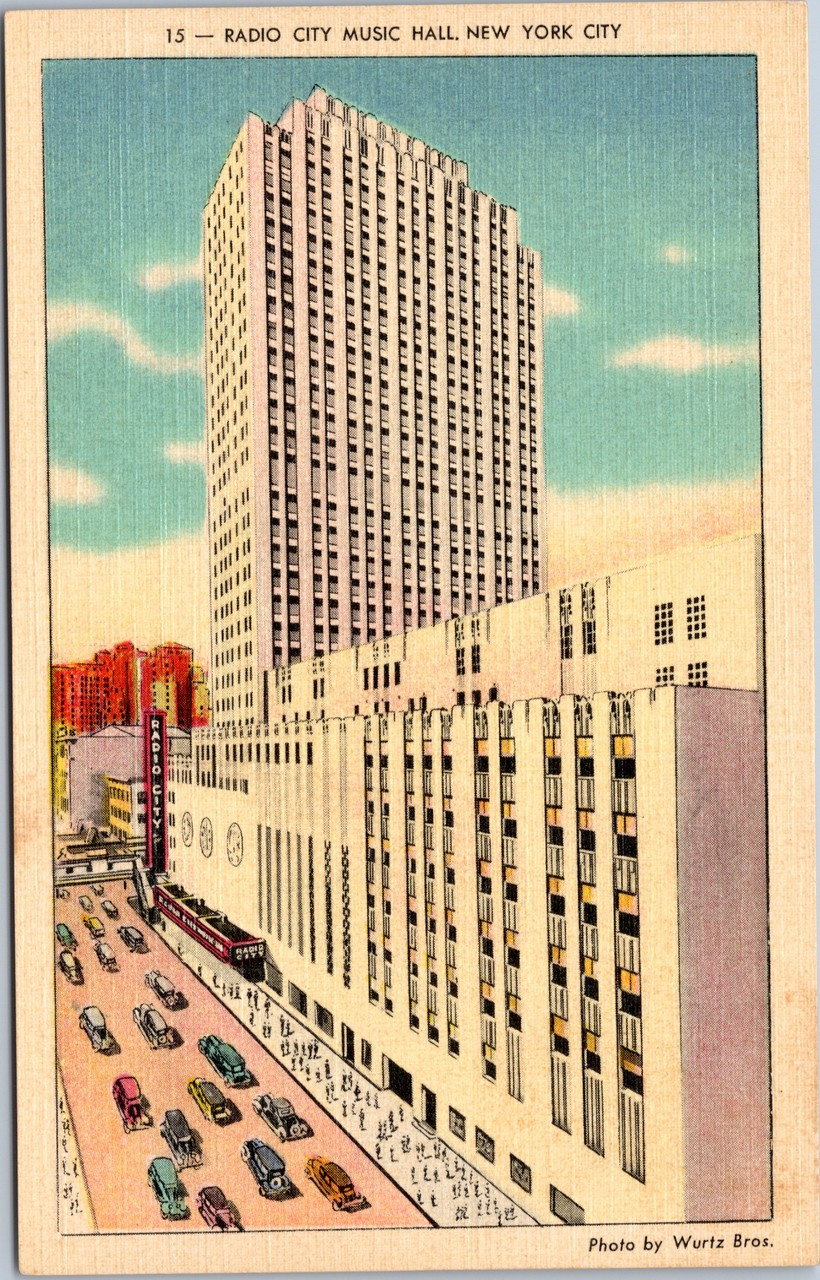 Radio City Music Hall postcard - photo by Wurtz Bros. - The Gayraj
