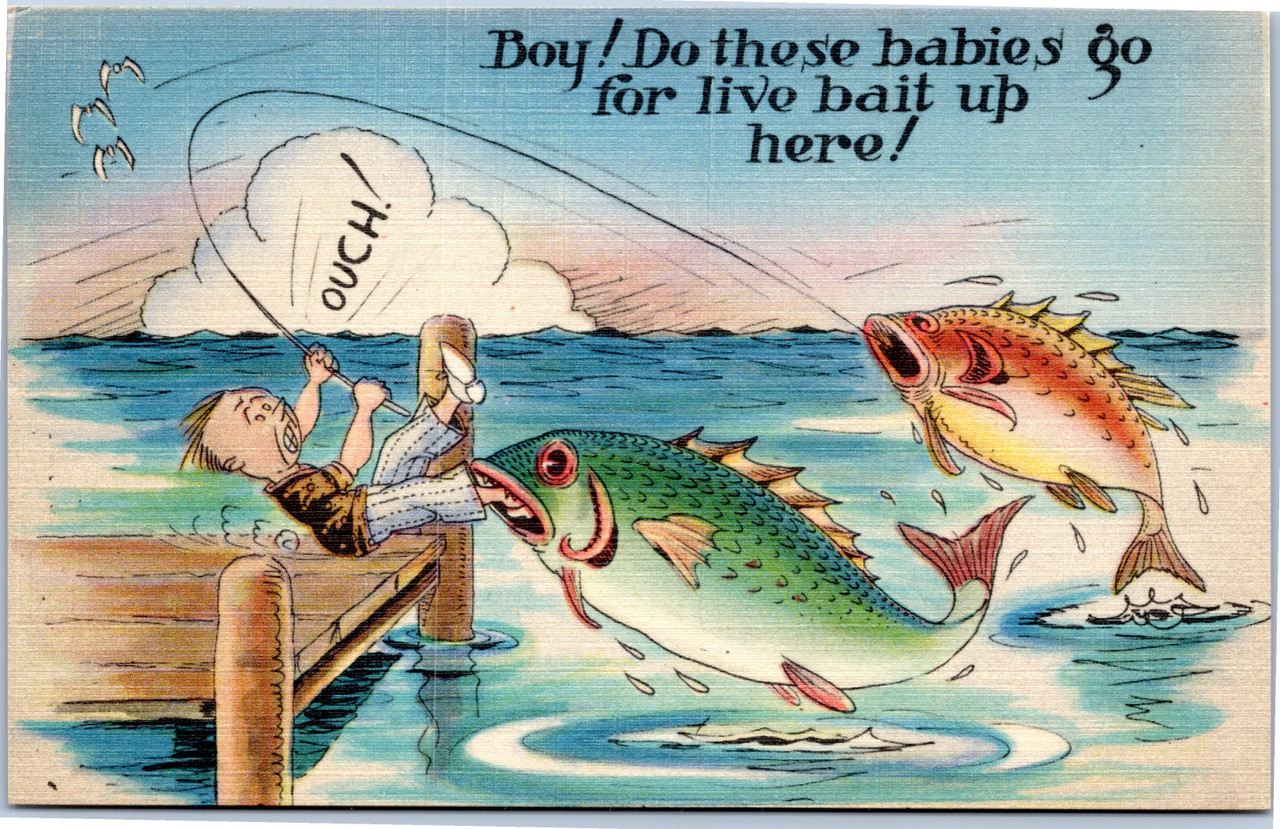 Boy! Do those babies go for live bait up here! - Fish eating mans foot -  The Gayraj