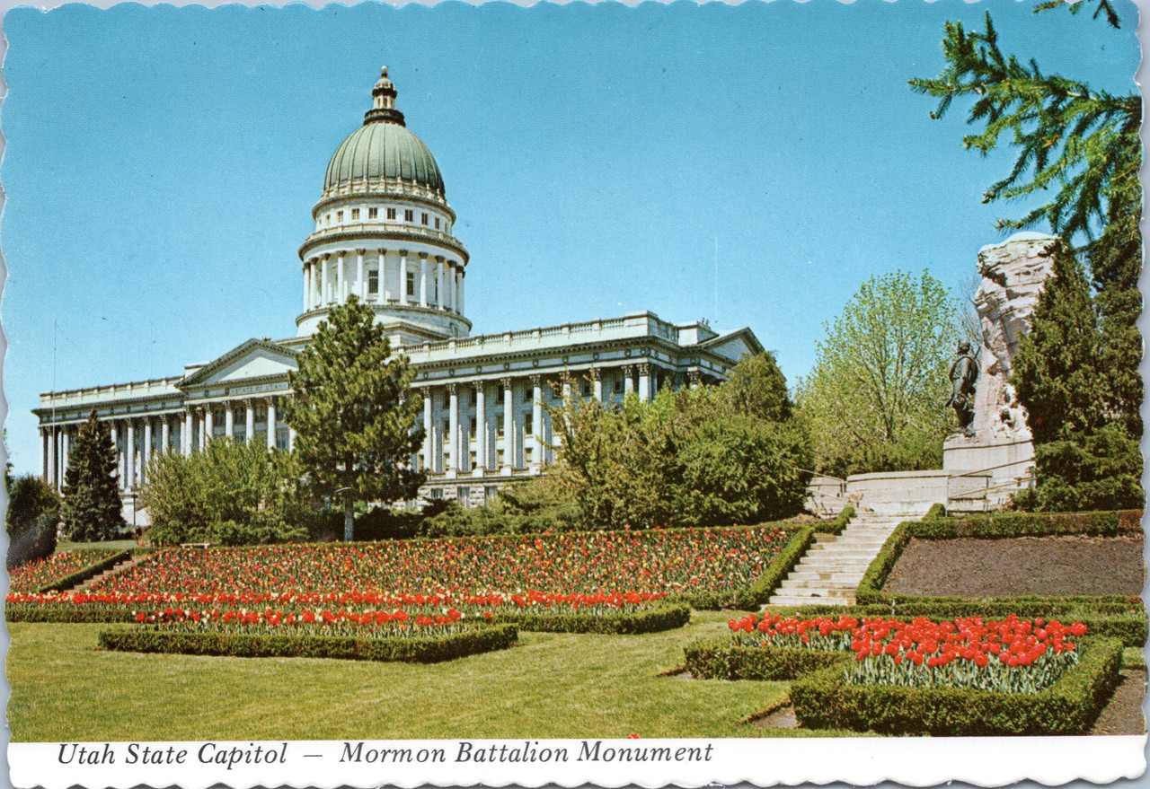 Utah State Capitol and Mormon Battalion Monument (25-14-965) - The Gayraj