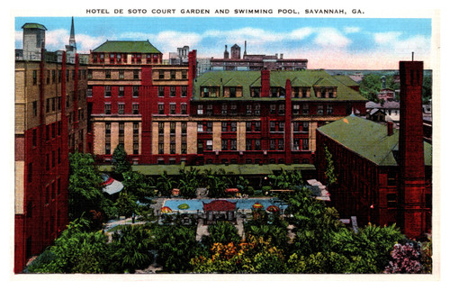 Hotel de Soto Court Garden and Swimming Pool, Savannah, GA