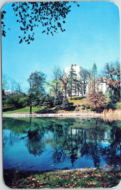 Ohio State William Oxley Thompson Memorial Library reflected in Mirror Lake