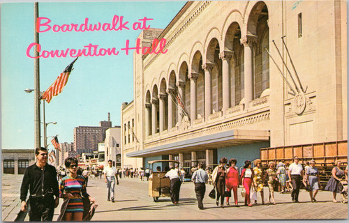Boardwalk at Convention Hall Atlantic City 1970 New Jersey