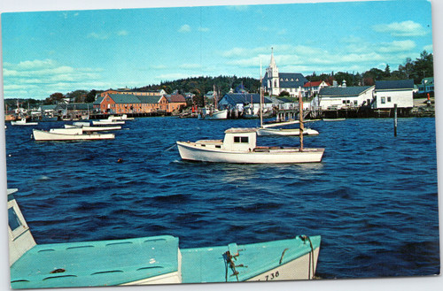 Boothbay Harbor Maine, looking north from the East Side