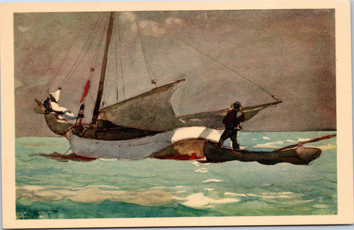 Stowing Sail, Bahamas by Winslow Homer from the Art Insitute of Chicago