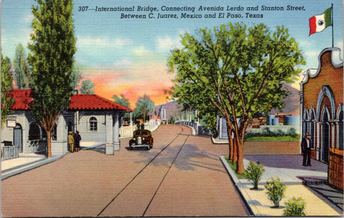 International Bridge between Juarez and El Paso, Avenida Lerdo and Stanton Street