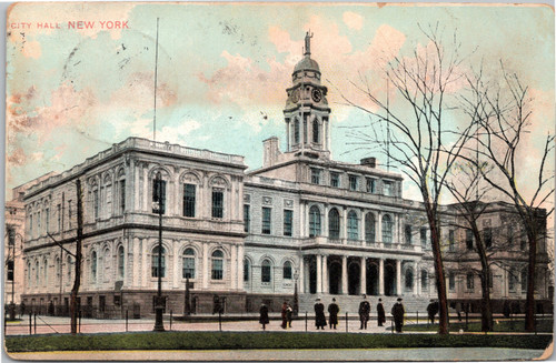 NYC City Hall Divided back postcard