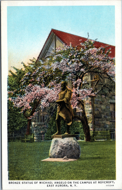 Michael Angelo Bronze Statue on the campus at Roycroft