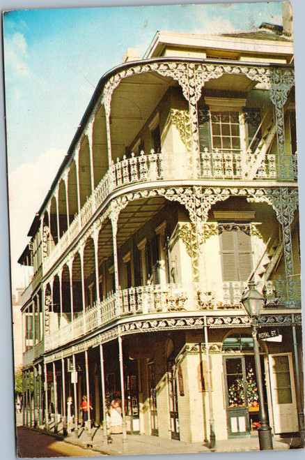 Lace Iron Work at Royal and St. Peter streets - posted 1971