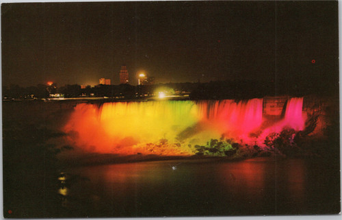 American Falls illuminated