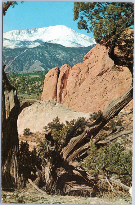 Snow-covered Pikes Peak