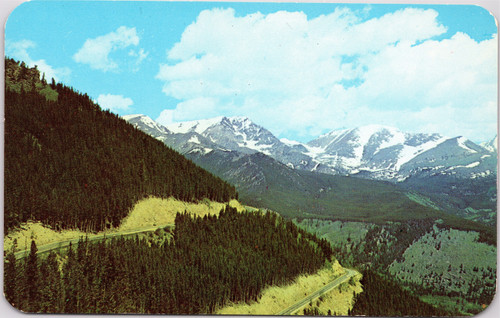 Mummy Range and switchbacks on Trail Ridge Road