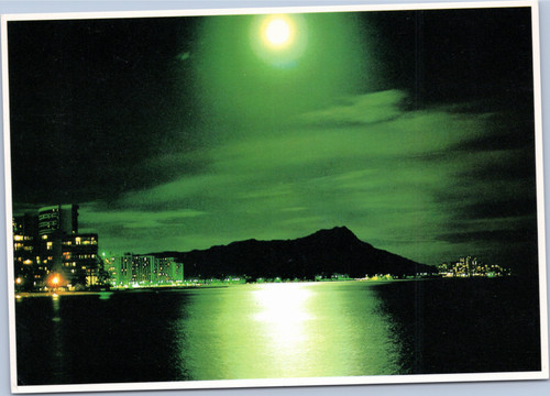 Full moon over Diamond Head