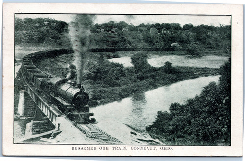 Bessemer Ore Train, Conneaut Ohio crossing river