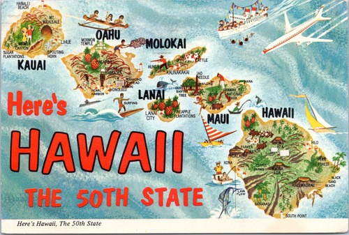 Here's Hawaii the 50th State - cartograph map