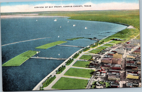 Airview of Bay Front, Corpus Christi Texas