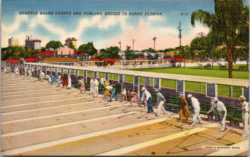 Shuffle Board Courts and Bowling Greens in Sunny Florida