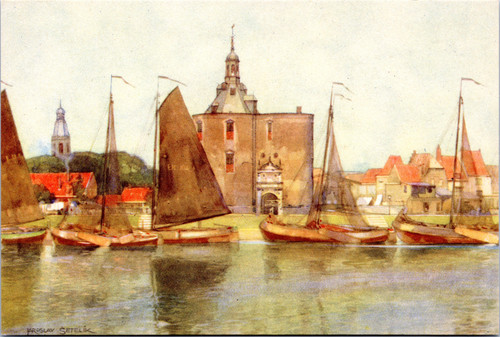 Enkhuizen - from watercolor by Jaroslav Setelik