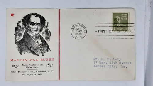 Martin Van Buren First Day Cover