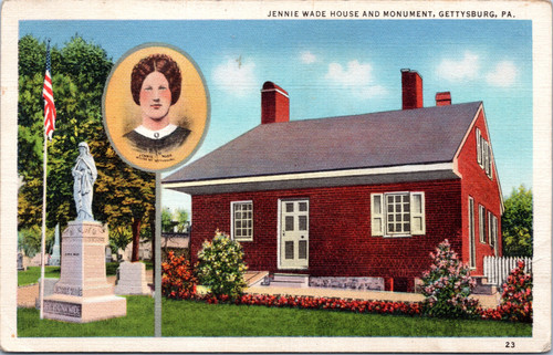 Jennie Wade House and Monument, Gettysburg, PA. (23-13-737)