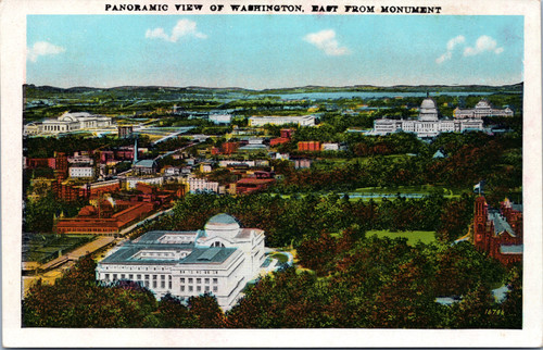 Panoramic view of Washington, East from Monument