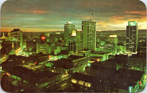 Panorama Downtown Denver at Night