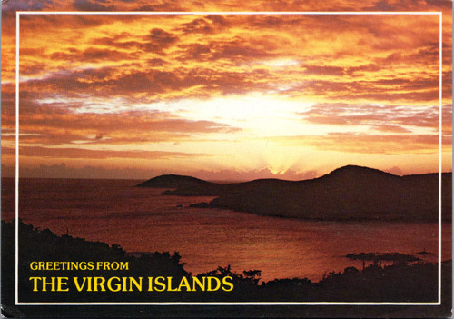 Greetings from the Virgin Islands - sunset