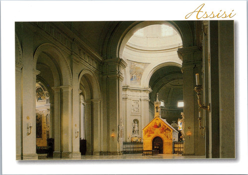 Basilica of Saint Mary of the Angels - interior view with St. Francis little church